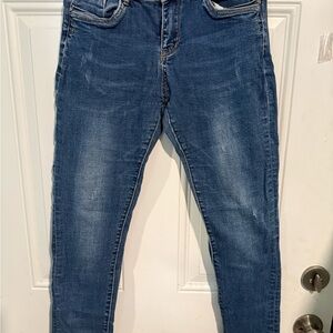 Dolce & Gabbana Blue Skinny Jeans with Faded Wash